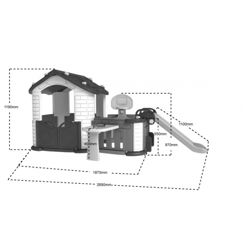 domek dla dzieci ze zjeżdżalnią CHD-808